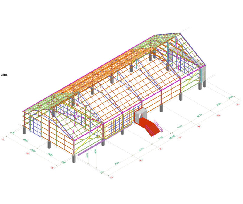 Construction plan of a commercial building
