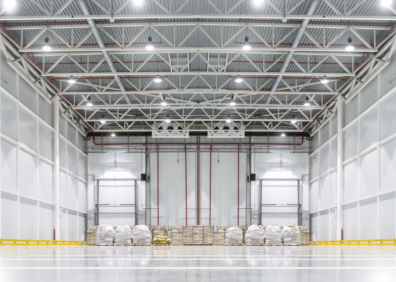 Huge cold storage warehouse